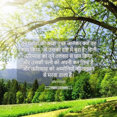 Picture 05 - 2 शमूएल 12:9 HINIRV - तूने यहोवा की - Bible Verse Picture