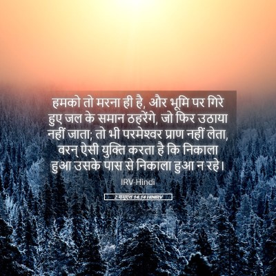 Picture 05 - 2 शमूएल 14:14 HINIRV - हमको तो मरना ही है, - Bible Verse Picture