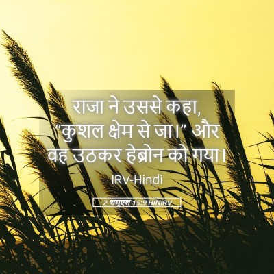Picture 05 - 2 शमूएल 15:9 HINIRV - राजा ने उससे कहा, - Bible Verse Picture