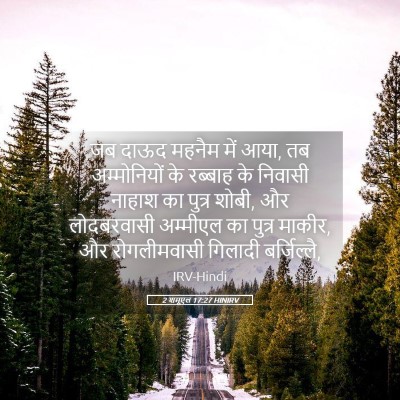 Picture 05 - 2 शमूएल 17:27 HINIRV - जब दाऊद महनैम में - Bible Verse Picture