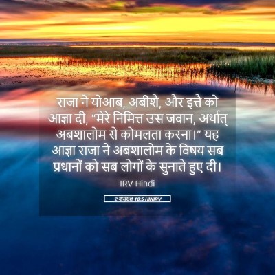 Picture 05 - 2 शमूएल 18:5 HINIRV - राजा ने योआब, - Bible Verse Picture