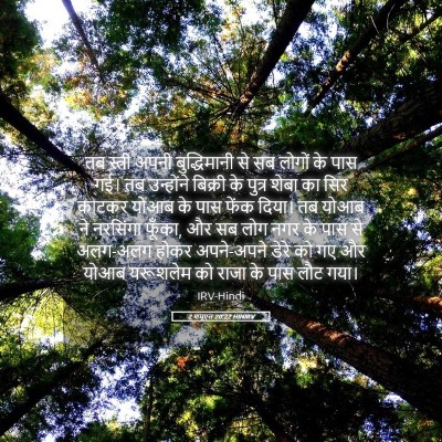 Picture 05 - 2 शमूएल 20:22 HINIRV - तब स्त्री अपनी - Bible Verse Picture