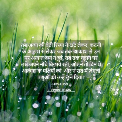 Picture 05 - 2 शमूएल 21:10 HINIRV - तब अय्या की बेटी - Bible Verse Picture