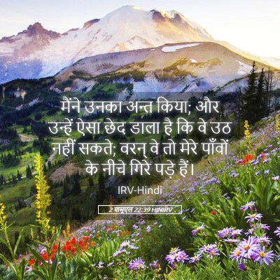 Picture 05 - 2 शमूएल 22:39 HINIRV - मैंने उनका अन्त - Bible Verse Picture