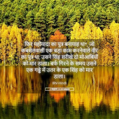 Picture 05 - 2 शमूएल 23:20 HINIRV - फिर यहोयादा का - Bible Verse Picture