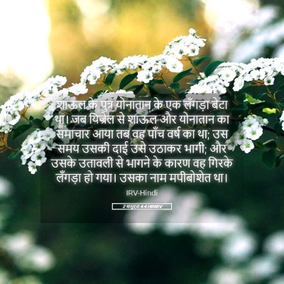 Picture 05 - 2 शमूएल 4:4 HINIRV - शाऊल के पुत्र - Bible Verse Picture