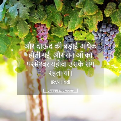Picture 05 - 2 शमूएल 5:10 HINIRV - और दाऊद की बड़ाई - Bible Verse Picture