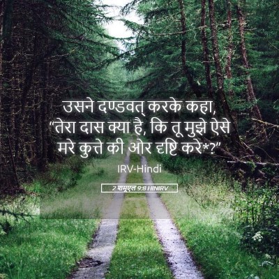 Picture 05 - 2 शमूएल 9:8 HINIRV - उसने दण्डवत् करके - Bible Verse Picture
