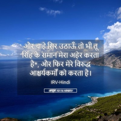 Picture 05 - अय्यूब 10:16 HINIRV - और चाहे सिर उठाऊँ - Bible Verse Picture