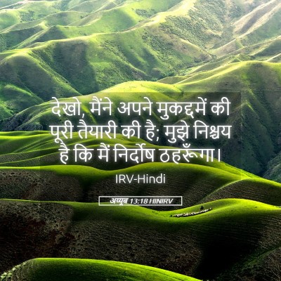 Picture 05 - अय्यूब 13:18 HINIRV - देखो, मैंने अपने - Bible Verse Picture