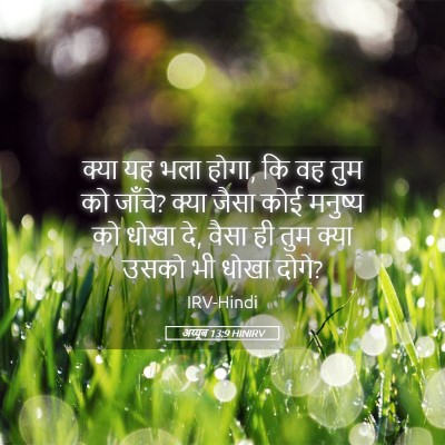 Picture 05 - अय्यूब 13:9 HINIRV - क्या यह भला होगा, - Bible Verse Picture