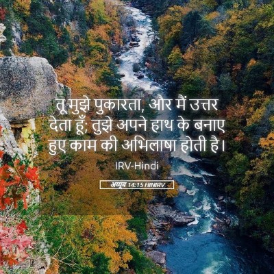 Picture 05 - अय्यूब 14:15 HINIRV - तू मुझे पुकारता, और - Bible Verse Picture