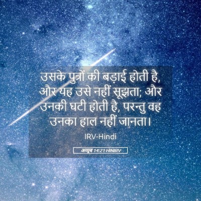 Picture 05 - अय्यूब 14:21 HINIRV - उसके पुत्रों की - Bible Verse Picture