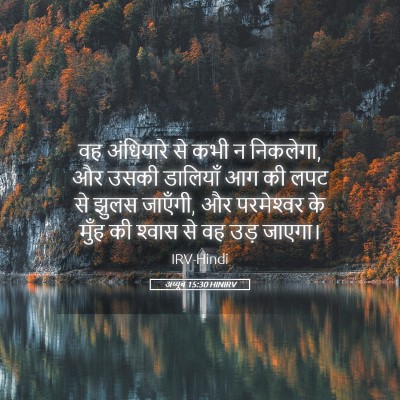 Picture 05 - अय्यूब 15:30 HINIRV - वह अंधियारे से कभी - Bible Verse Picture