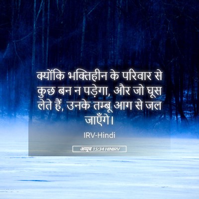 Picture 05 - अय्यूब 15:34 HINIRV - क्योंकि भक्तिहीन - Bible Verse Picture