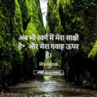 Picture 05 - अय्यूब 16:19 HINIRV - अब भी स्वर्ग में - Bible Verse Picture