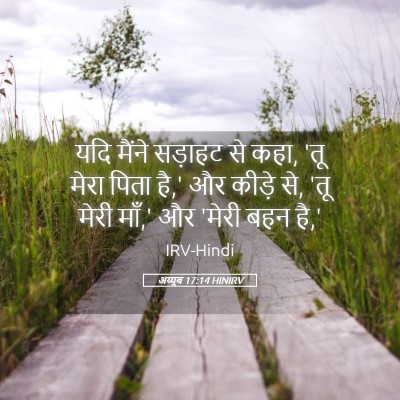 Picture 05 - अय्यूब 17:14 HINIRV - यदि मैंने सड़ाहट - Bible Verse Picture
