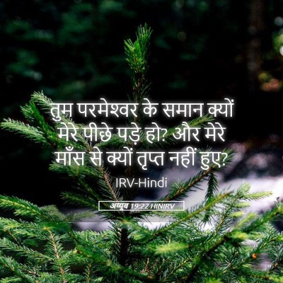 Picture 05 - अय्यूब 19:22 HINIRV - तुम परमेश्‍वर के - Bible Verse Picture