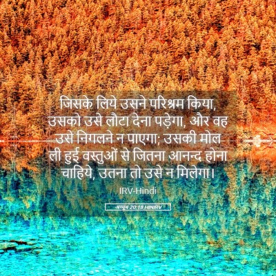 Picture 05 - अय्यूब 20:18 HINIRV - जिसके लिये उसने - Bible Verse Picture