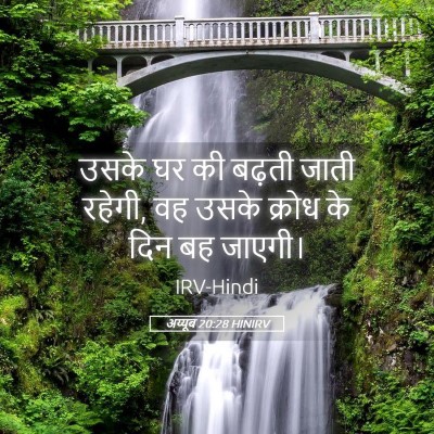 Picture 05 - अय्यूब 20:28 HINIRV - उसके घर की बढ़ती - Bible Verse Picture