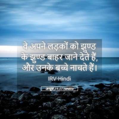 Picture 05 - अय्यूब 21:11 HINIRV - वे अपने लड़कों को - Bible Verse Picture