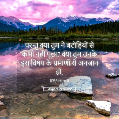 Picture 05 - अय्यूब 21:29 HINIRV - परन्तु क्या तुम ने - Bible Verse Picture