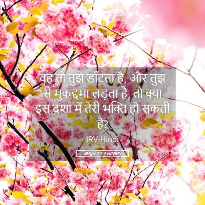 Picture 05 - अय्यूब 22:4 HINIRV - वह तो तुझे डाँटता - Bible Verse Picture