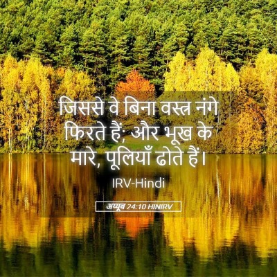 Picture 05 - अय्यूब 24:10 HINIRV - जिससे वे बिना - Bible Verse Picture