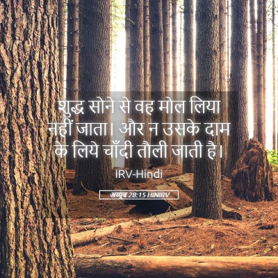 Picture 05 - अय्यूब 28:15 HINIRV - शुद्ध सोने से वह - Bible Verse Picture