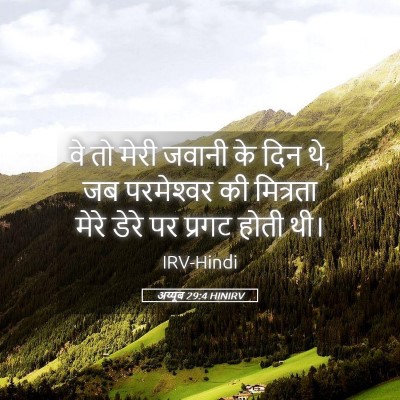 Picture 05 - अय्यूब 29:4 HINIRV - वे तो मेरी जवानी के - Bible Verse Picture