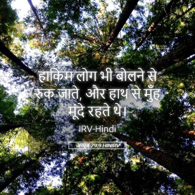 Picture 05 - अय्यूब 29:9 HINIRV - हाकिम लोग भी बोलने - Bible Verse Picture