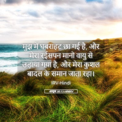 Picture 05 - अय्यूब 30:15 HINIRV - मुझ में घबराहट छा - Bible Verse Picture