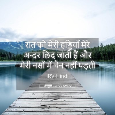 Picture 05 - अय्यूब 30:17 HINIRV - रात को मेरी - Bible Verse Picture