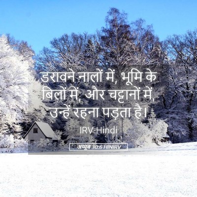 Picture 05 - अय्यूब 30:6 HINIRV - डरावने नालों में, - Bible Verse Picture