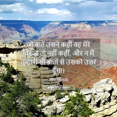 Picture 05 - अय्यूब 32:14 HINIRV - जो बातें उसने कहीं - Bible Verse Picture