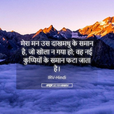 Picture 05 - अय्यूब 32:19 HINIRV - मेरा मन उस दाखमधु - Bible Verse Picture
