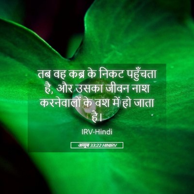 Picture 05 - अय्यूब 33:22 HINIRV - तब वह कब्र के निकट - Bible Verse Picture