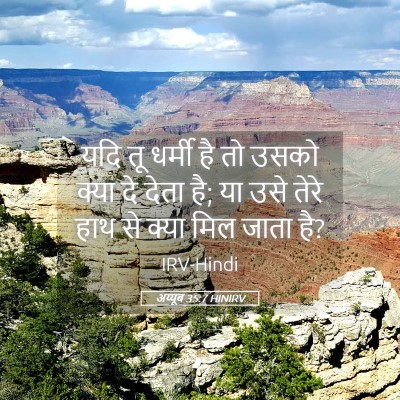 Picture 05 - अय्यूब 35:7 HINIRV - यदि तू धर्मी है तो - Bible Verse Picture