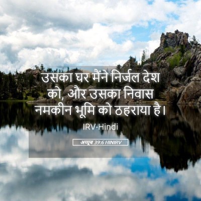 Picture 05 - अय्यूब 39:6 HINIRV - उसका घर मैंने - Bible Verse Picture