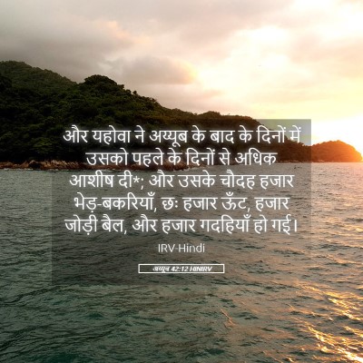 Picture 05 - अय्यूब 42:12 HINIRV - और यहोवा ने अय्यूब - Bible Verse Picture