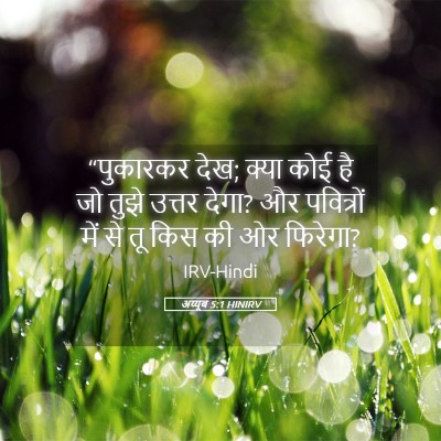 Picture 05 - अय्यूब 5:1 HINIRV - “पुकारकर देख; क्या - Bible Verse Picture