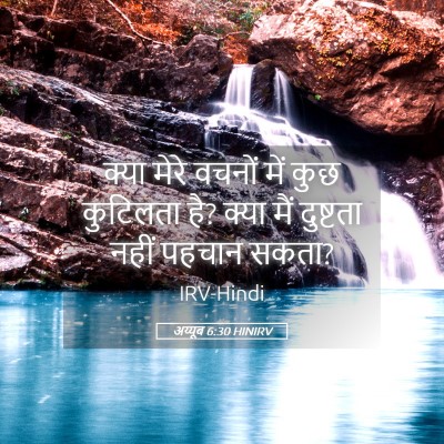 Picture 05 - अय्यूब 6:30 HINIRV - क्या मेरे वचनों - Bible Verse Picture