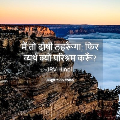 Picture 05 - अय्यूब 9:29 HINIRV - मैं तो दोषी - Bible Verse Picture