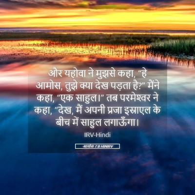 Picture 05 - आमोस 7:8 HINIRV - और यहोवा ने मुझसे - Bible Verse Picture