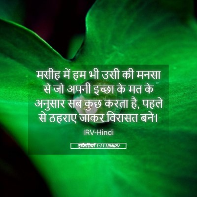 Picture 05 - इफिसियों 1:11 HINIRV - मसीह में हम भी उसी - Bible Verse Picture