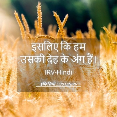 Picture 05 - इफिसियों 5:30 HINIRV - इसलिए कि हम उसकी - Bible Verse Picture