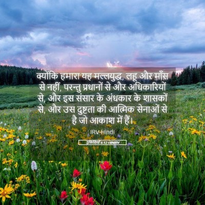 Picture 05 - इफिसियों 6:12 HINIRV - क्योंकि हमारा यह - Bible Verse Picture