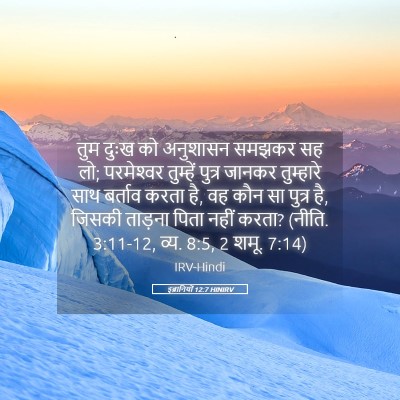 Picture 05 - इब्रानियों 12:7 HINIRV - तुम दुःख को - Bible Verse Picture