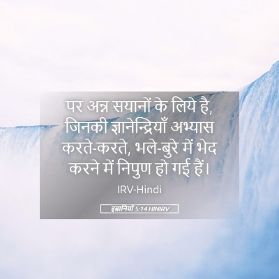 Picture 05 - इब्रानियों 5:14 HINIRV - पर अन्न सयानों के - Bible Verse Picture