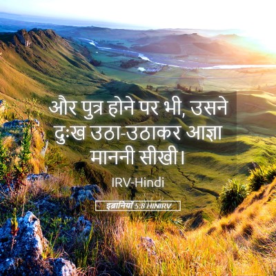 Picture 05 - इब्रानियों 5:8 HINIRV - और पुत्र होने पर - Bible Verse Picture